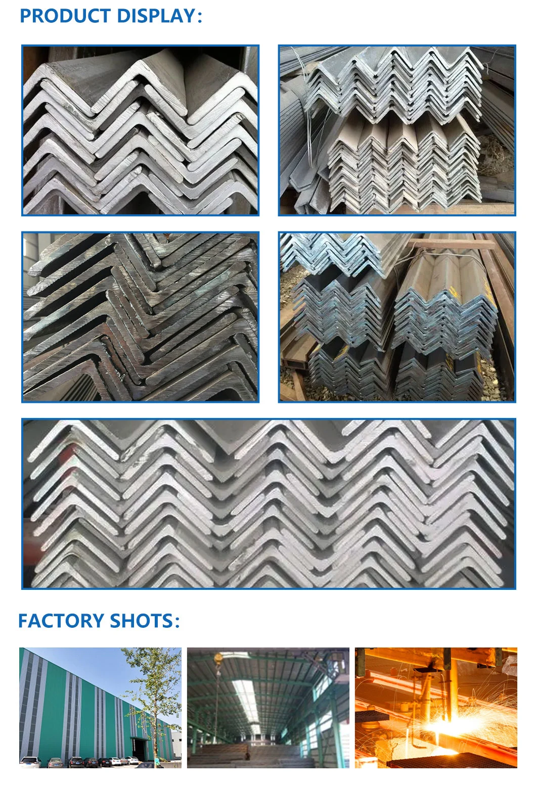 Hot DIP Galvanized Enqual L Shape Angle Steel for Building Material